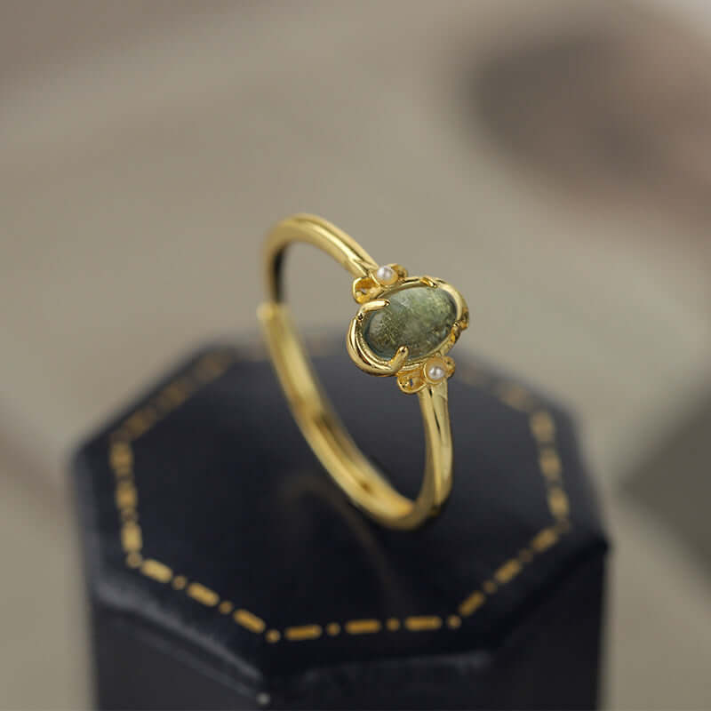 Green Fluorite Gemstone Earrings and Necklace