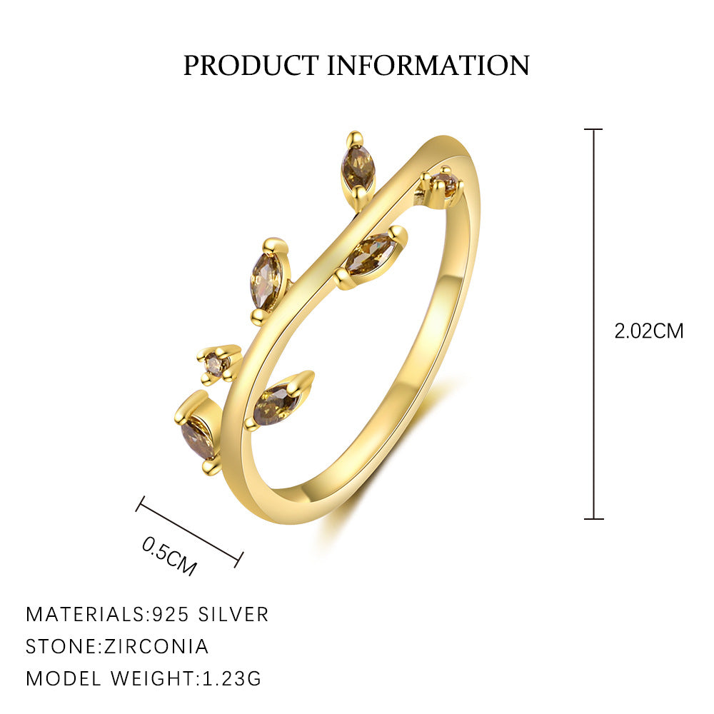 Mori Flower Open Leaf Ring
