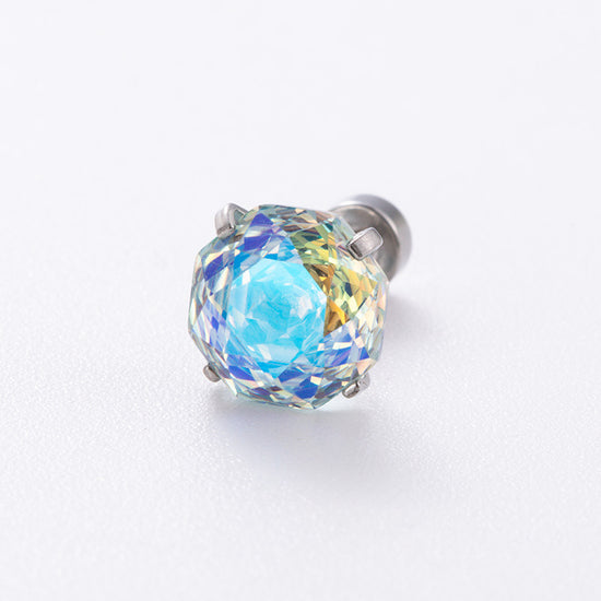 Aurora Rose-Cut CZ Flat Back Tragus Stud