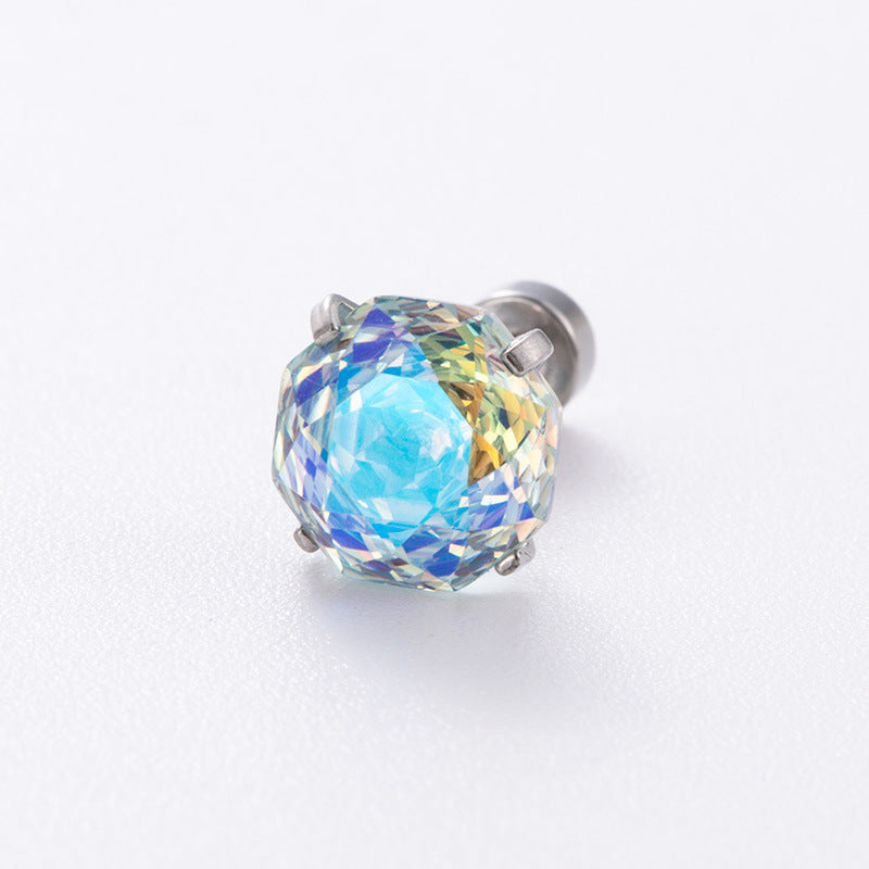 Aurora Rose-Cut CZ Flat Back Tragus Stud