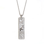Rectangular Zodiac Pendant Necklace Gold | JN3474