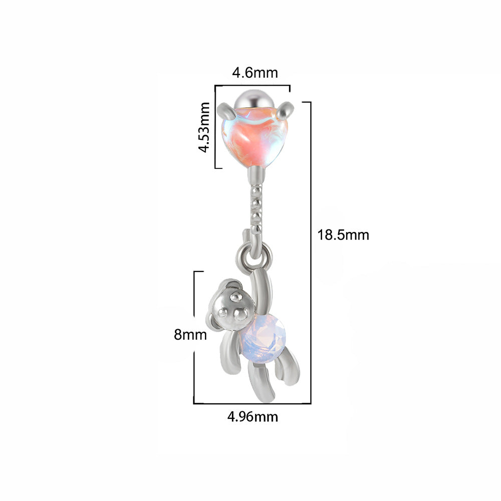 Hugging Bear Hypoallergenic Conch Earrings