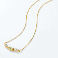 Dainty Peridot August Necklace
