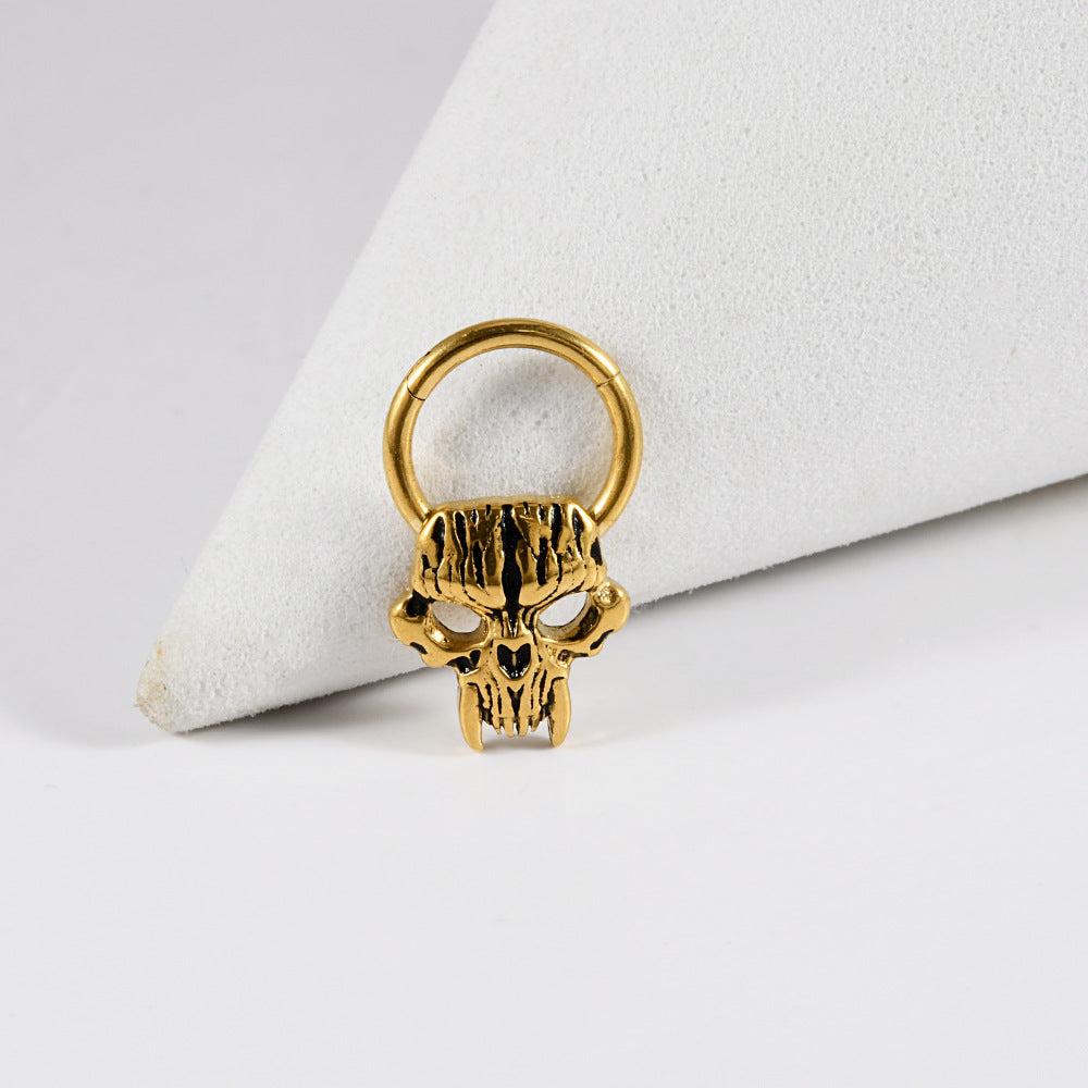 Phantom Skull 16G Septum Clicker Piercing Ring