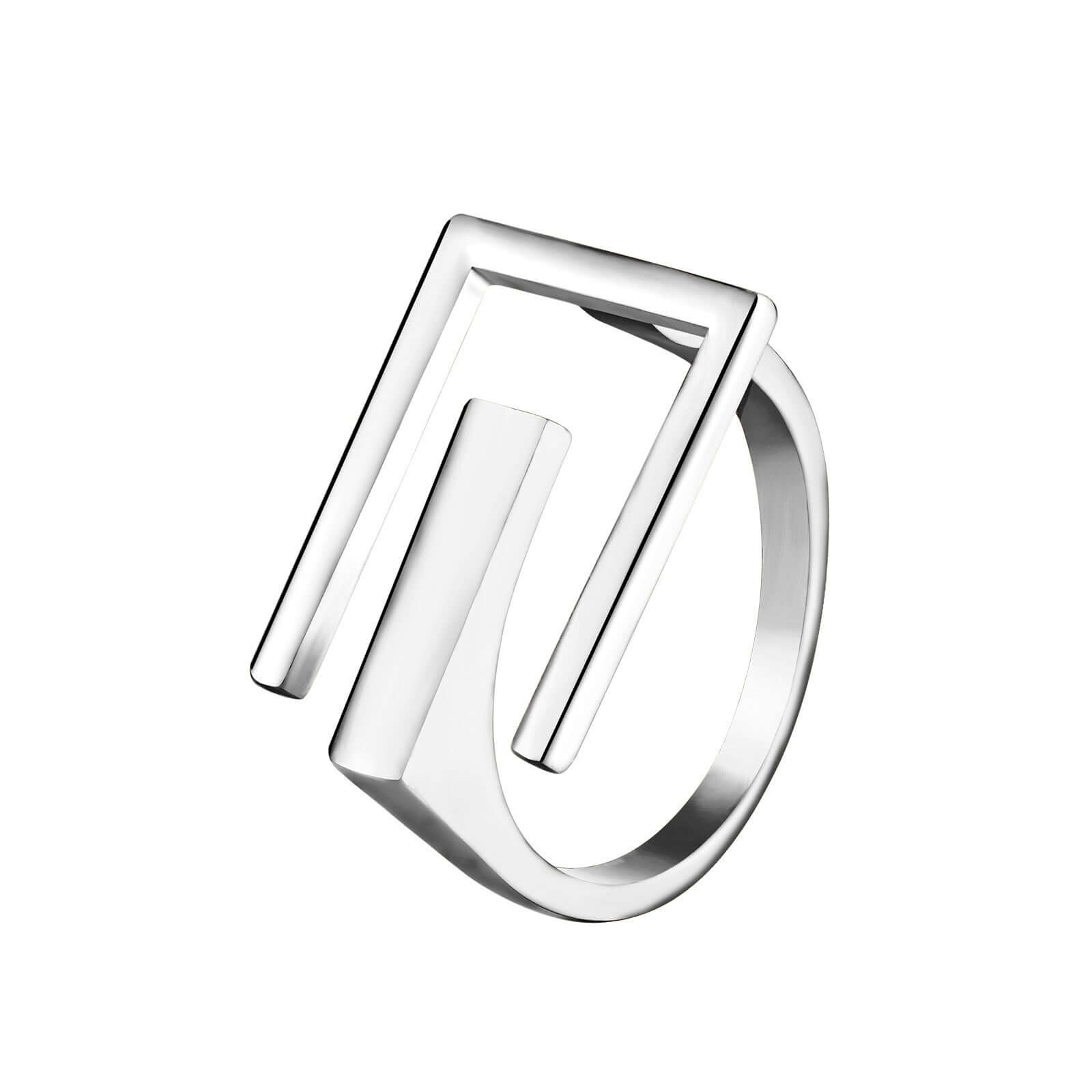 Korean Style E Shaped Open Maze Ring – Jazzy Tune