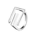 Korean Style E Shaped Open Maze Ring