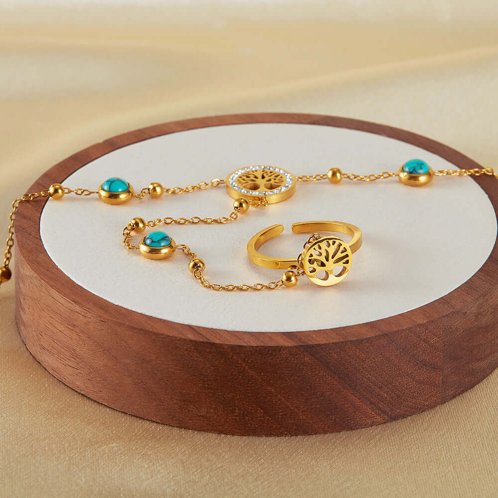 Y2K Evil Eye Slave Ring Bracelet