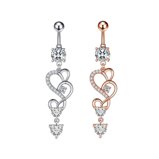 belly rings, belly piercing, belly button piercing, belly button rings, heart belly rings