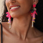 Bohemian Glass Bead Chandelier Earring