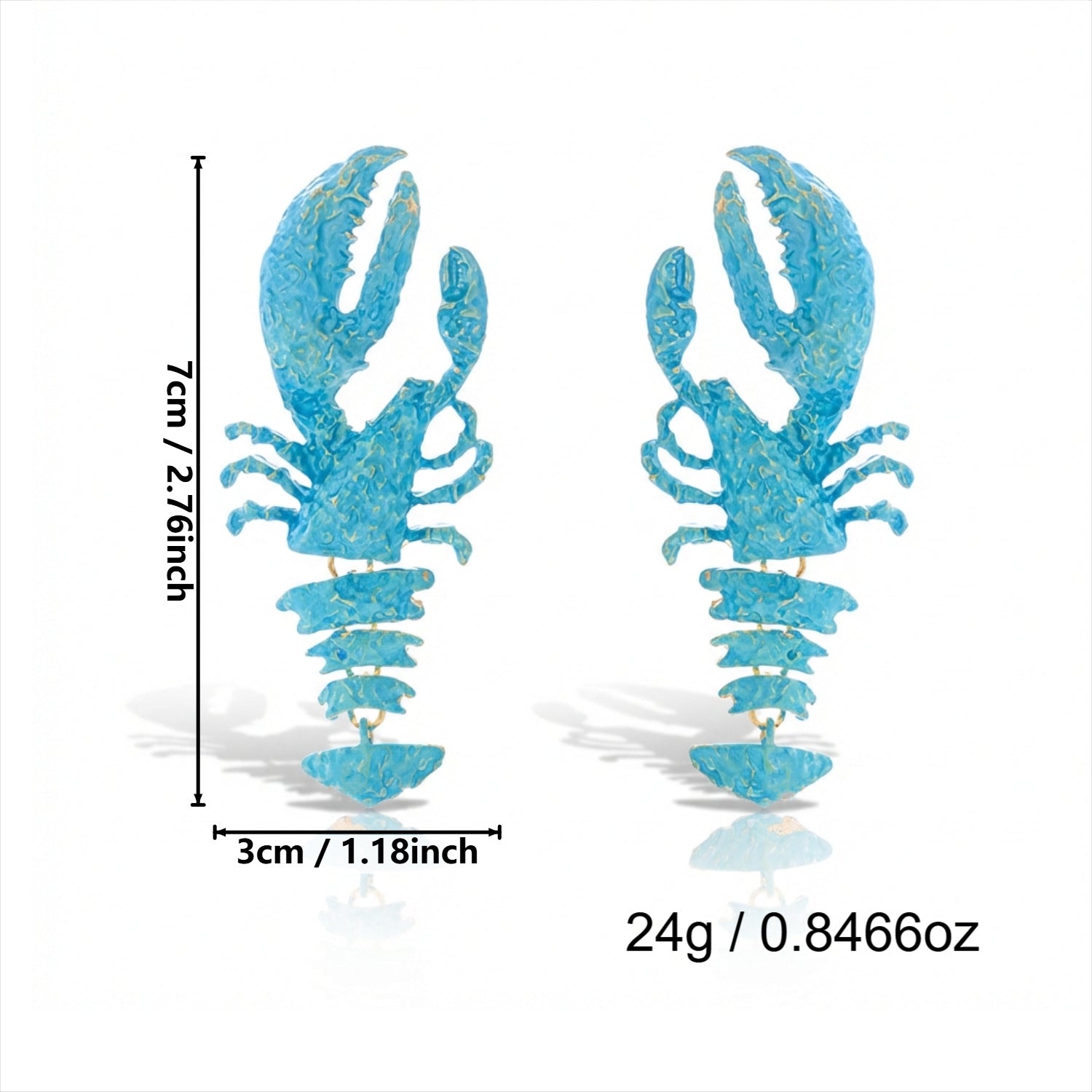 Coastal Summer Lobster Oversize Earrings