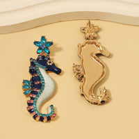 Sparkly Seahorse Summer Ocean Earrings
