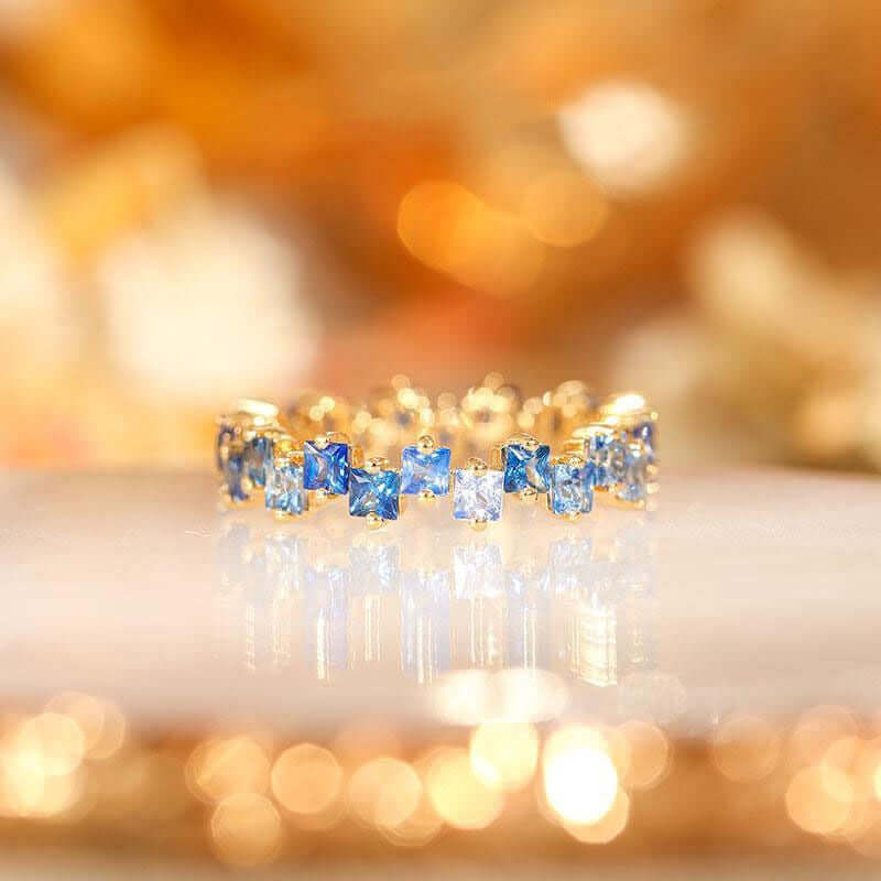 Multi Stone Eternity Stacking Rings