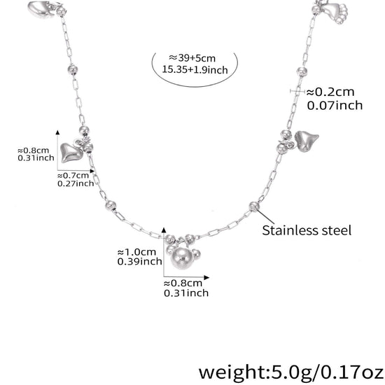 Cute Teddy Bear Pig Nose Y Necklace