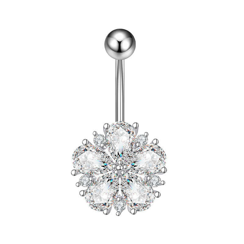 belly rings, belly piercing, belly button piercing, belly button rings, flower belly rings