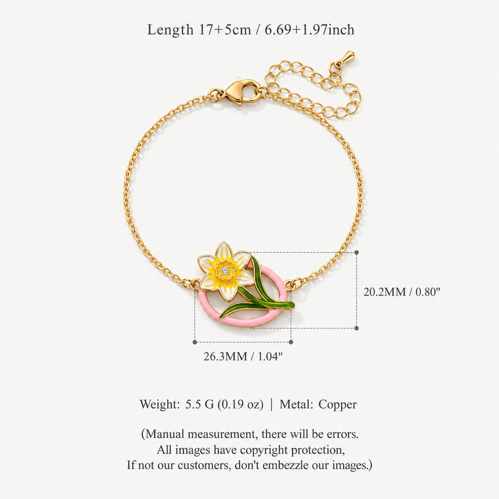 Chrysanthemum Birth Flower Bracelet