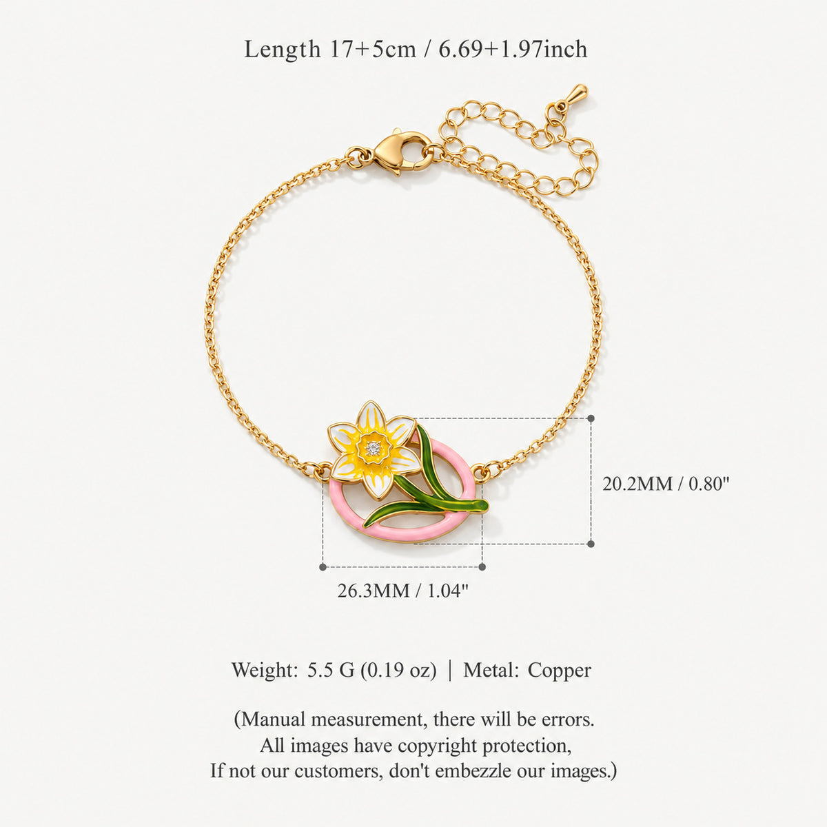 Chrysanthemum Birth Flower Bracelet