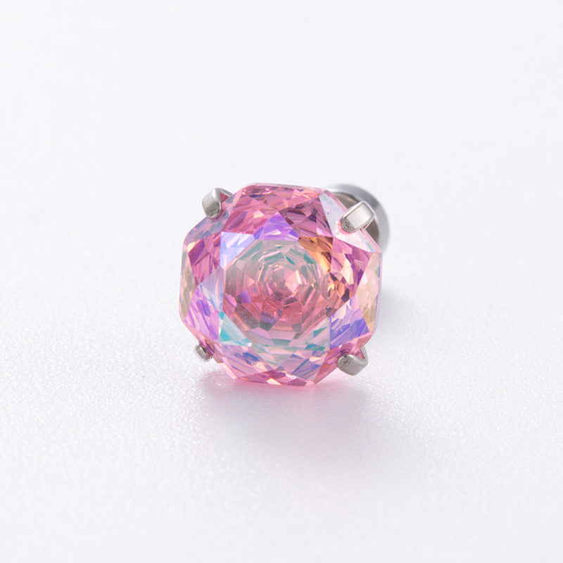 Aurora Rose-Cut CZ Flat Back Tragus Stud
