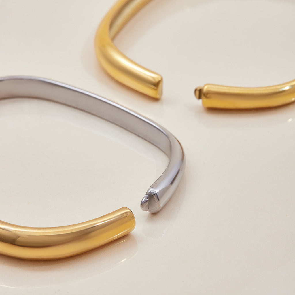 Modern Square Dome Bangle