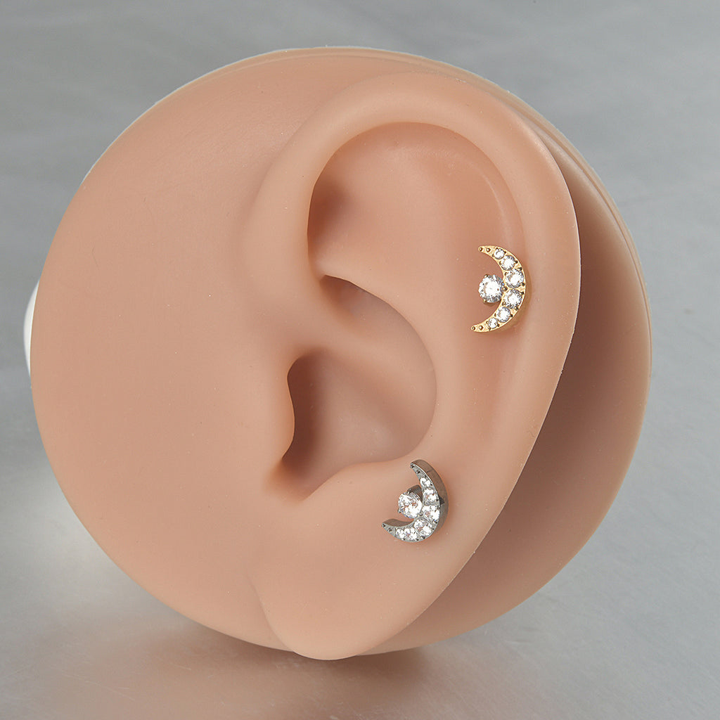 16G Cartilage Titanium Push Pin Lip Stud Piercings