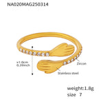 18K Gold Plated Hug Me Ring