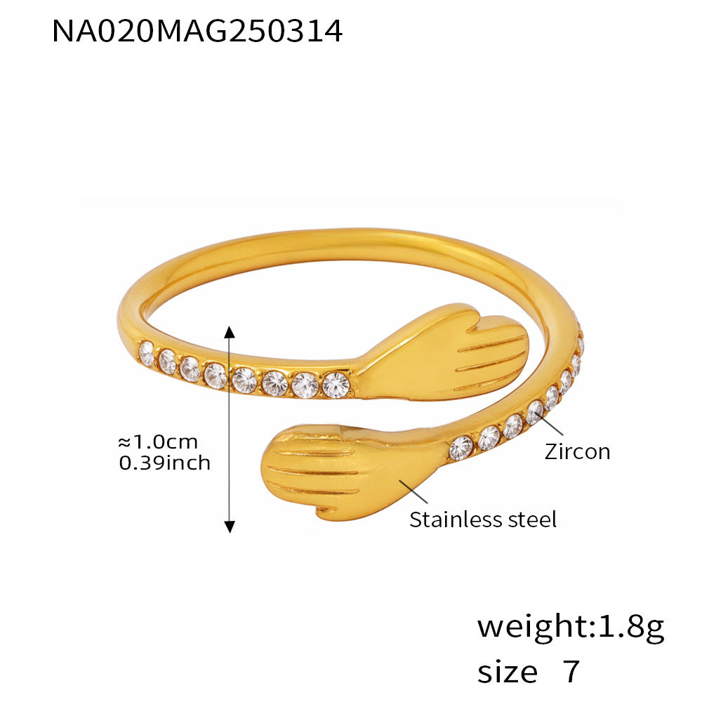 18K Gold Plated Hug Me Ring