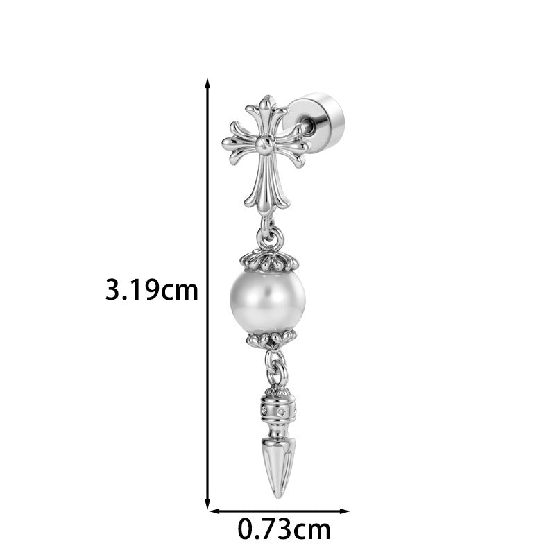 C-Shape Catching Star Pearl Cross Conch Piercings