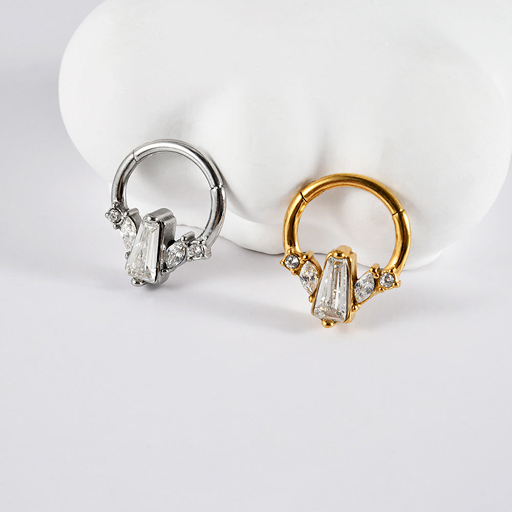 Orbit Stainless Steel 16G Hinged Nose Hoop