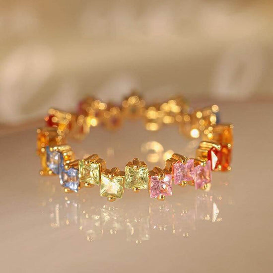 Multi Stone Eternity Stacking Rings