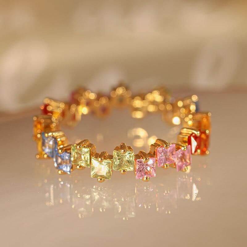 Multi Stone Eternity Stacking Rings