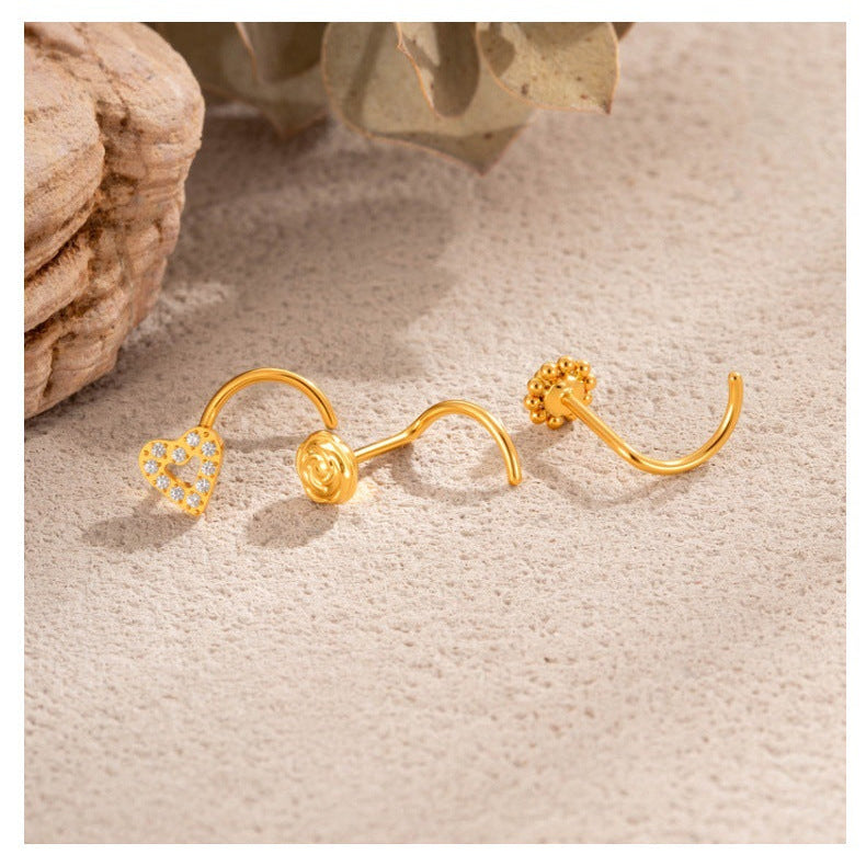 7mm Titanium Rose Sun Nose Screw