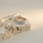 Art Deco Silver Eternity Square Ring