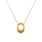 Simple Geometry Open Circle Pendant Necklace
