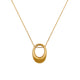 Simple Geometry Open Circle Pendant Necklace