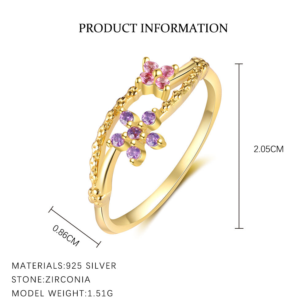 Mori Flower Open Leaf Ring