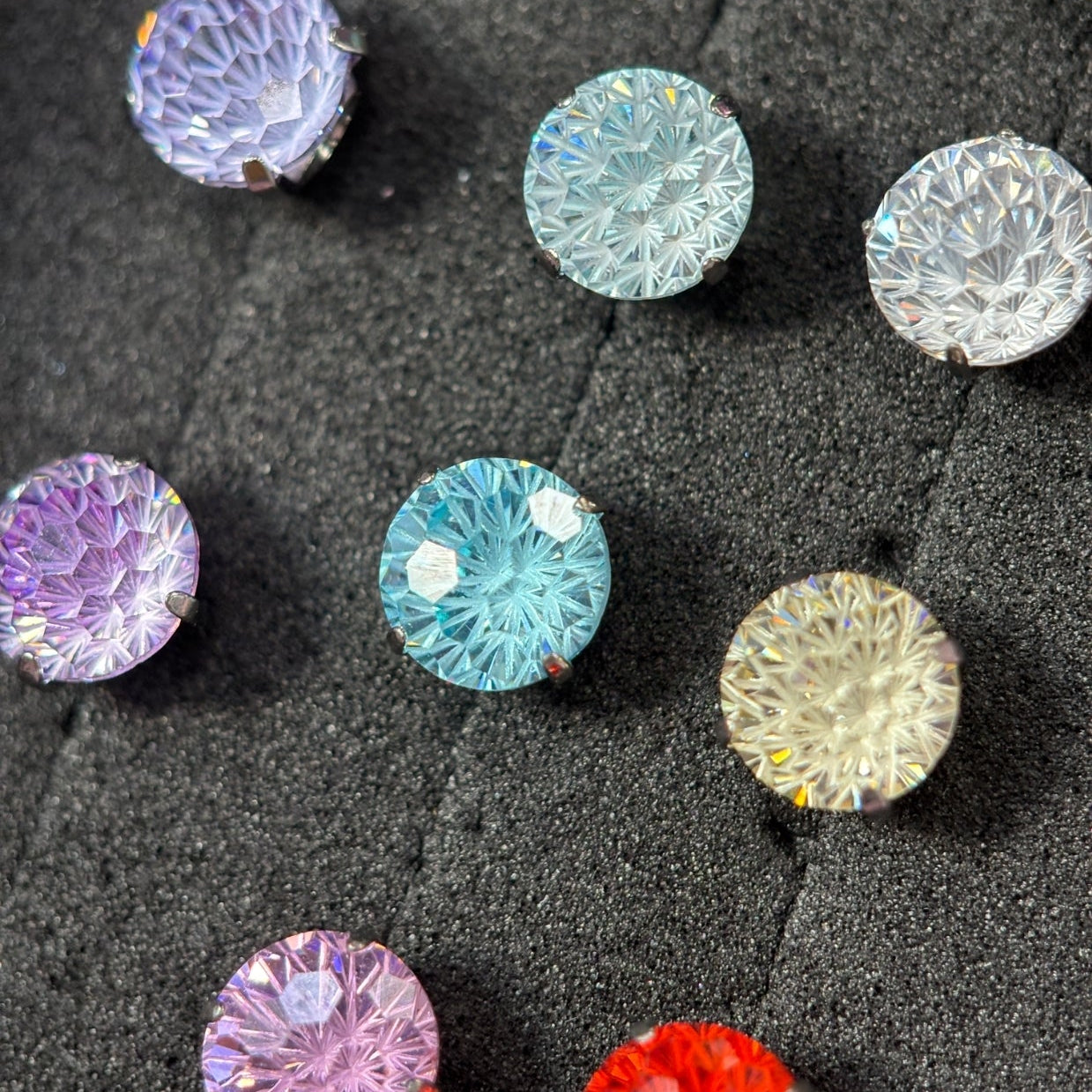 Celestial Spark Titanium CZ Flat Back Stud