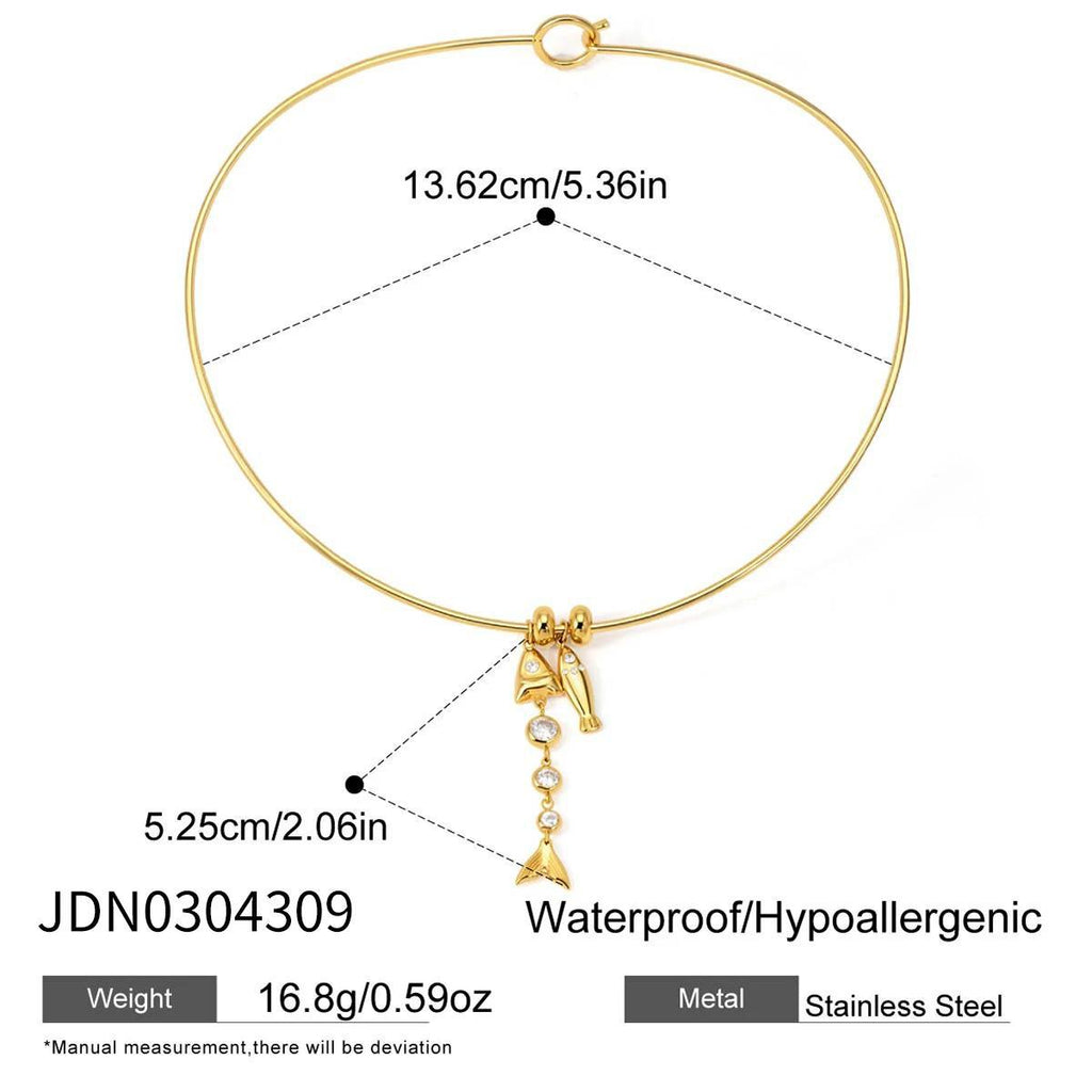 Y2K Fish Beaded Necklace