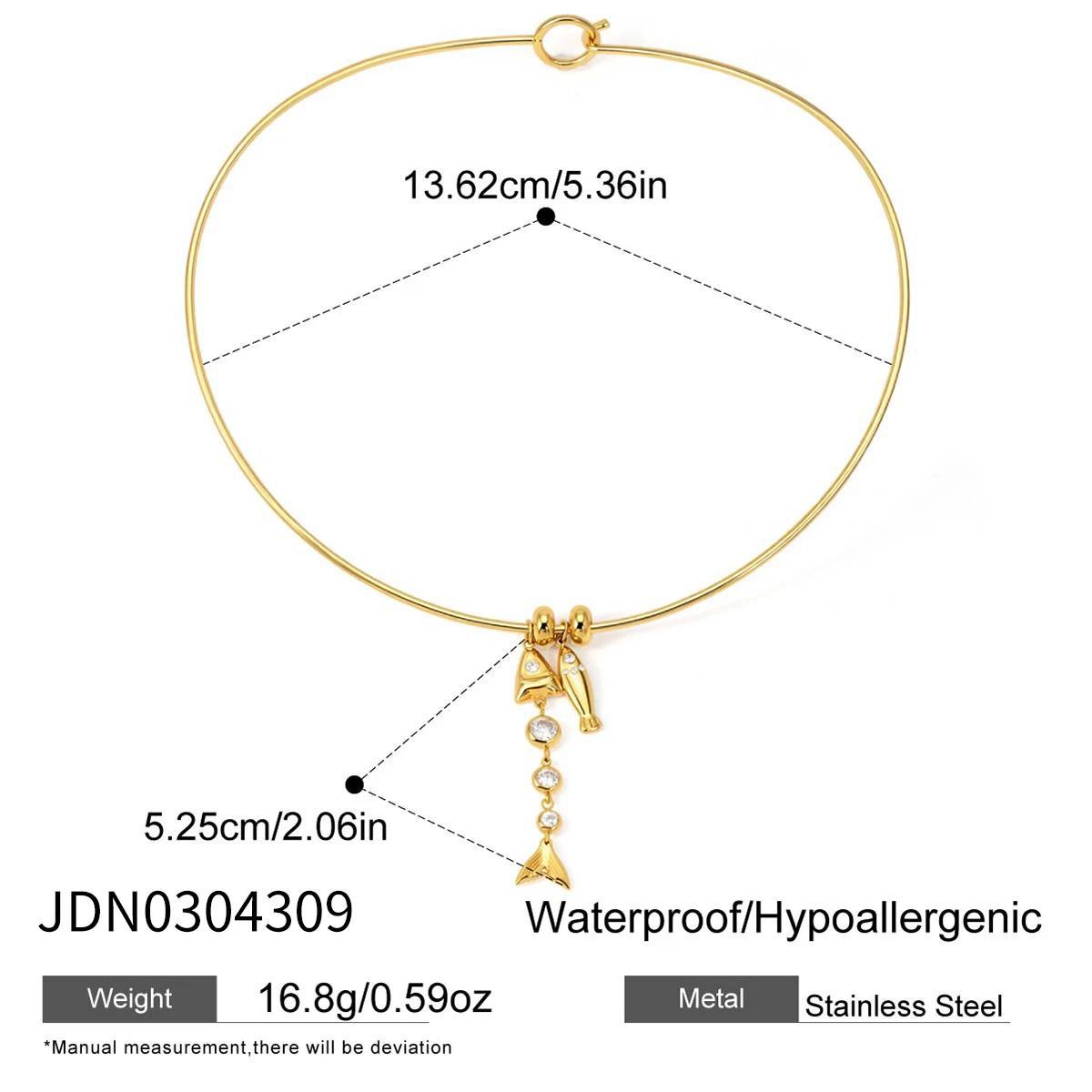 Y2K Fish Beaded Necklace