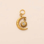 Ganesha Elephant Lotus Pendant Charm | JX402-1