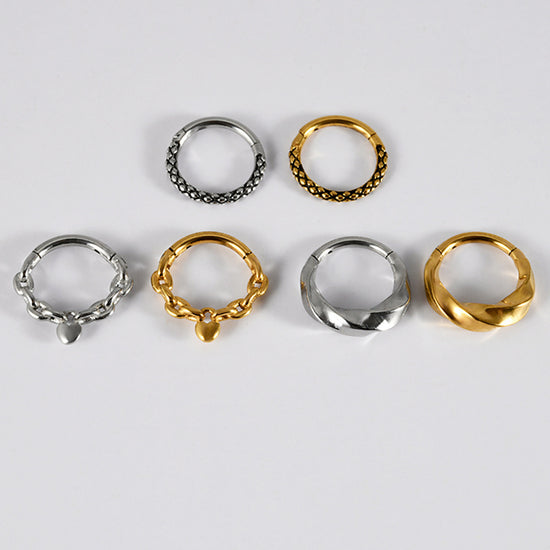 Orbit Stainless Steel 16G Hinged Nose Hoop