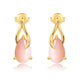 Pink Opal Aura Drop Earrings
