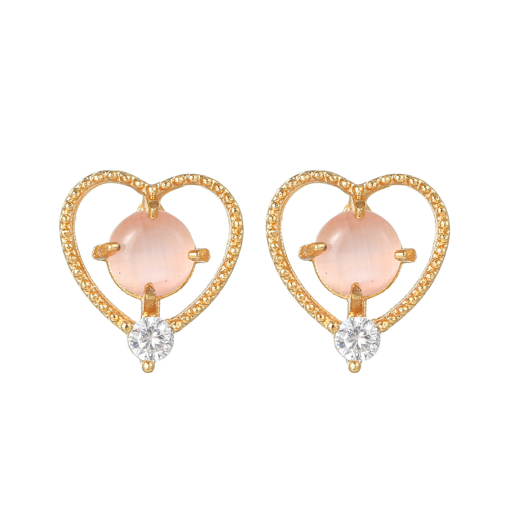 20G Pink Sweet Heart Forward Helix Conch Earrings