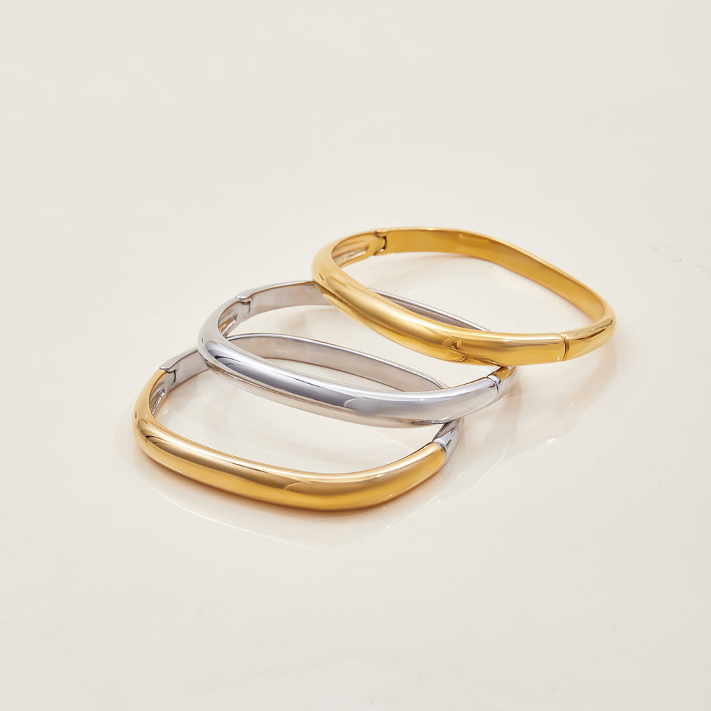 Modern Square Dome Bangle