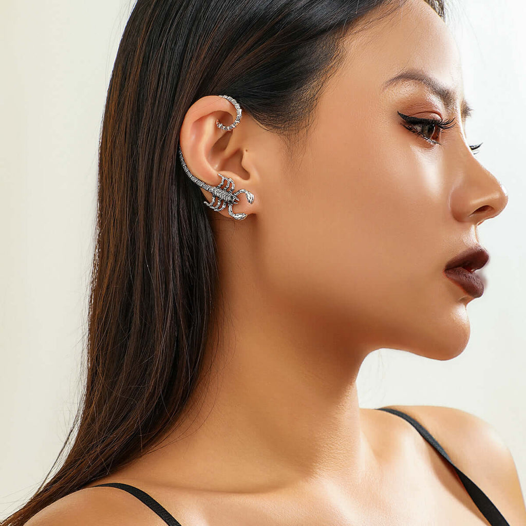 Edgy Scorpio Non-Pierced Ear Sweep Ear Wrap Climber