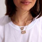 DIY Heart Gold Locket Necklace with Charms