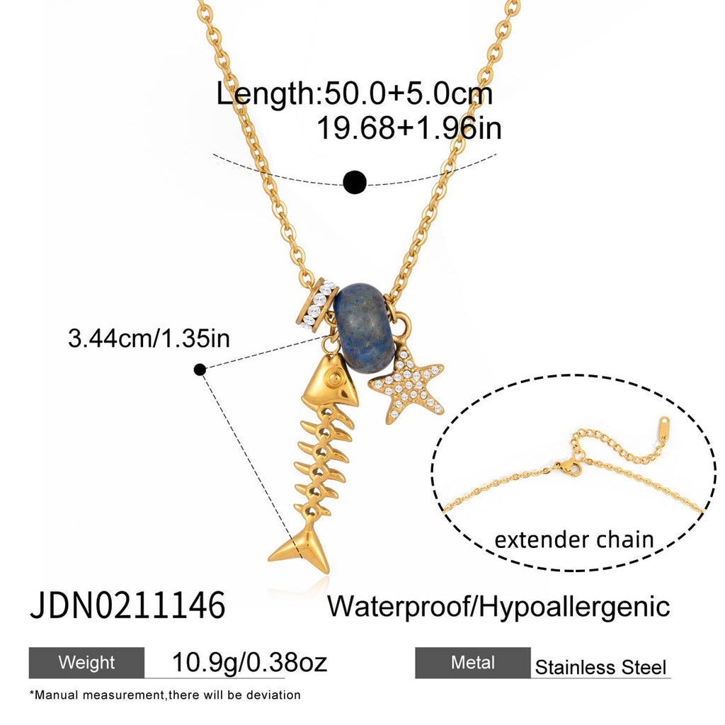 Y2K Fish Beaded Necklace