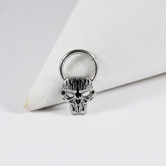 Phantom Skull 16G Septum Clicker Piercing Ring