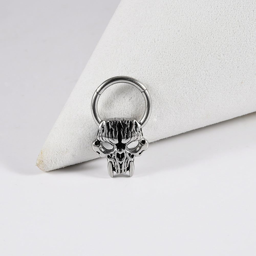 Phantom Skull 16G Septum Clicker Piercing Ring