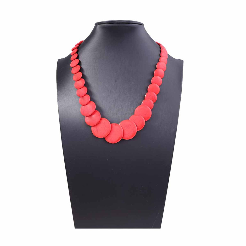 Rainbow Chess Statement Beads Necklace