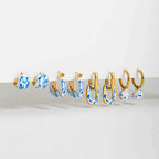 Porcelain Marble Hoop Earrings