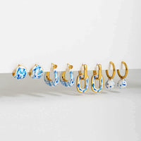 Porcelain Marble Hoop Earrings